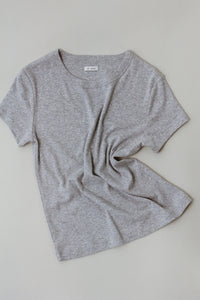 St. Agni T-Shirt Organic Cotton Baby Tee, Grey Marle Soho-Boutique