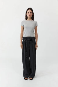 St. Agni T-Shirt Organic Cotton Baby Tee, Grey Marle Soho-Boutique