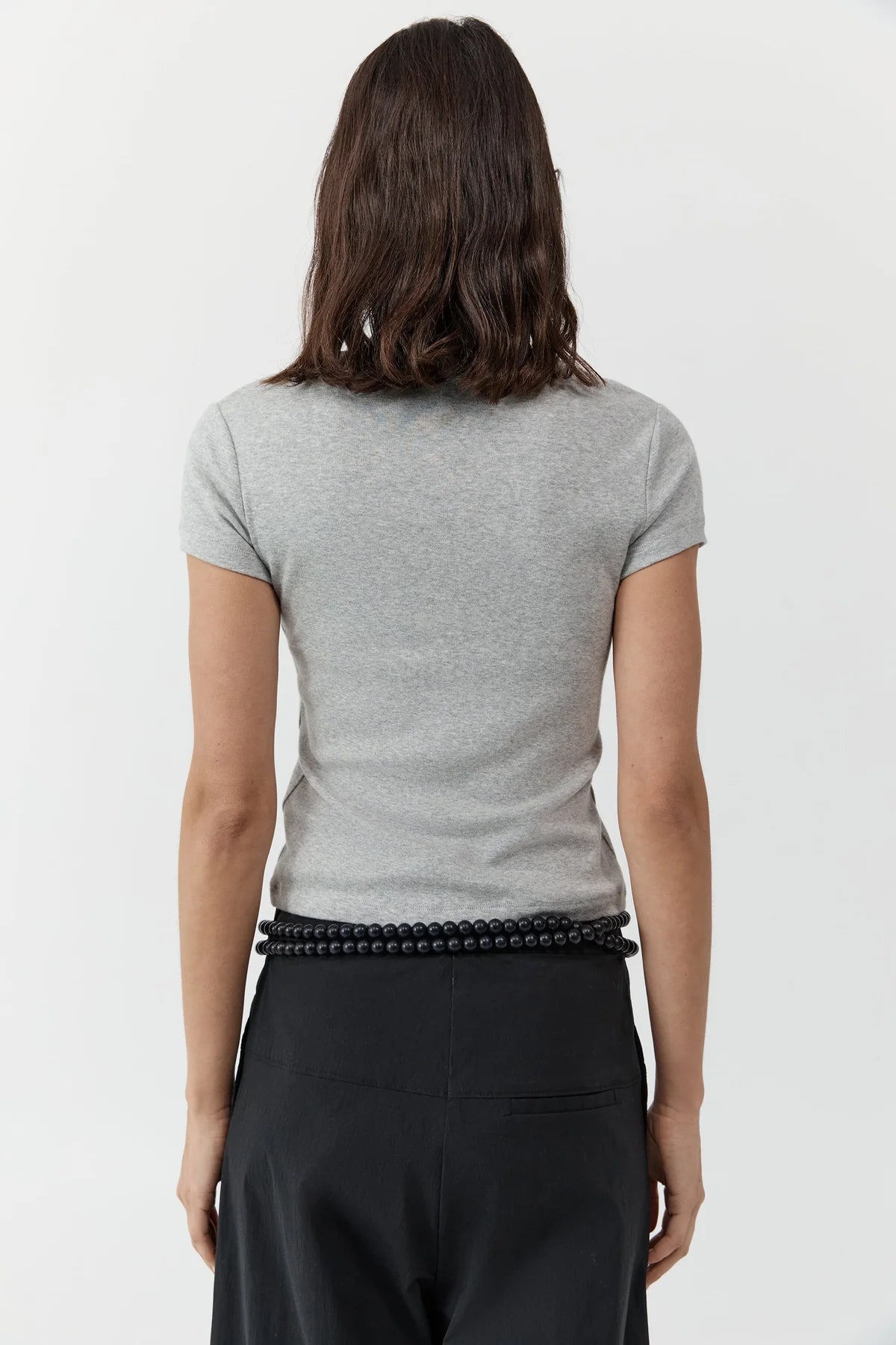 St. Agni T-Shirt Organic Cotton Baby Tee, Grey Marle Soho-Boutique