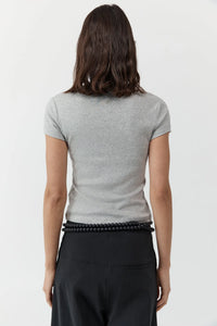 St. Agni T-Shirt Organic Cotton Baby Tee, Grey Marle Soho-Boutique