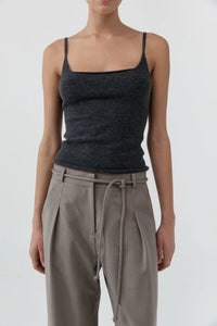 St. Agni Tank Merino Slim Wool Tank, Charcoal Melange Soho-Boutique