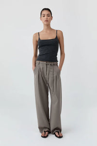 St. Agni Tank Merino Slim Wool Tank, Charcoal Melange Soho-Boutique
