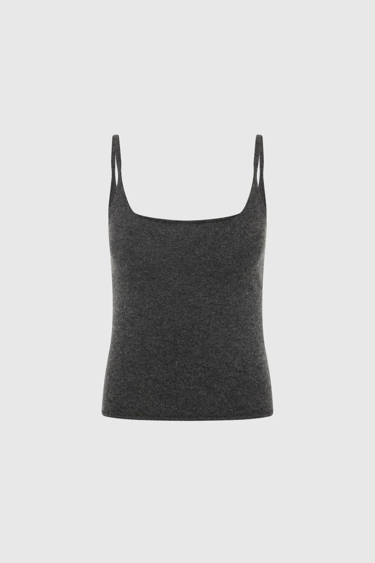 St. Agni Tank Merino Slim Wool Tank, Charcoal Melange Soho-Boutique