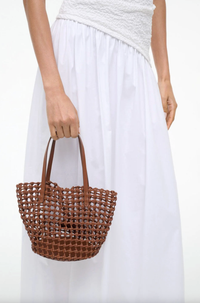 Staud Bag Caro Bucket, Tan Woven Soho-Boutique