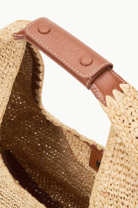Staud Bag Large Raffia Moon Tote Bag, Natural Tan Soho-Boutique