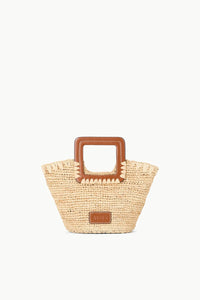 Staud Bag Shirley Raffia Mini Bucket Bag, Natural Tan Soho-Boutique