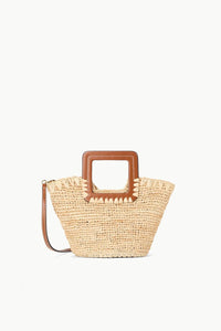 Staud Bag Shirley Raffia Mini Bucket Bag, Natural Tan Soho-Boutique