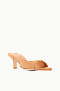 Staud Heel Brigitte Mule, Tan Suede Soho-Boutique