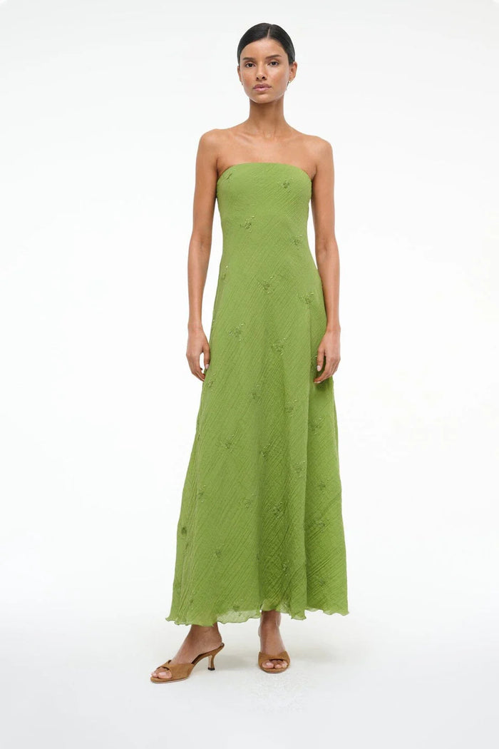 Staud Heel Brigitte Mule, Tan Suede Soho-Boutique