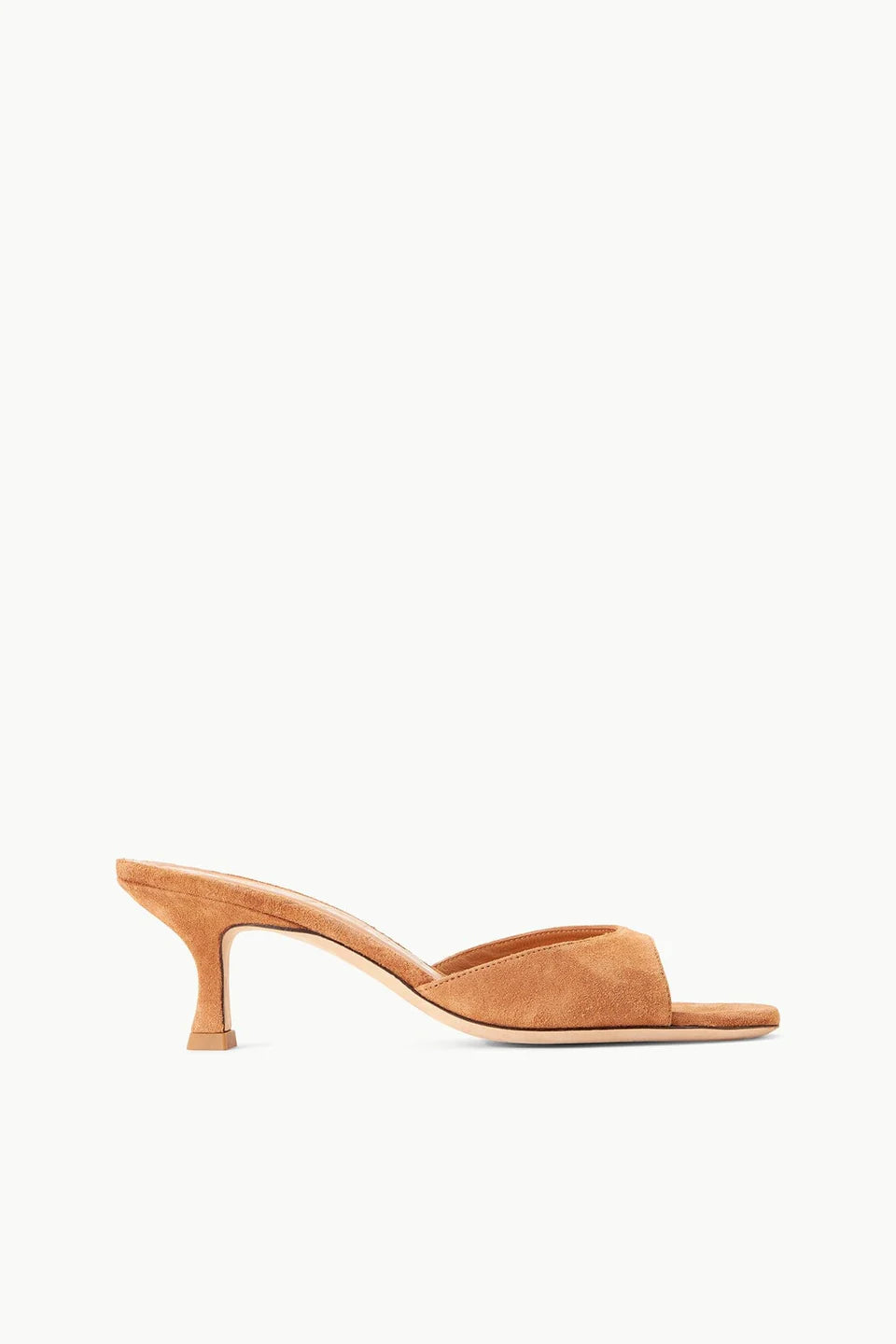 Staud Heel Brigitte Mule, Tan Suede Soho-Boutique