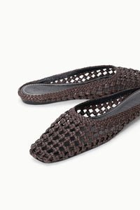 Staud Shoe Otto Hand-Knotted Mule, Espresso Soho-Boutique