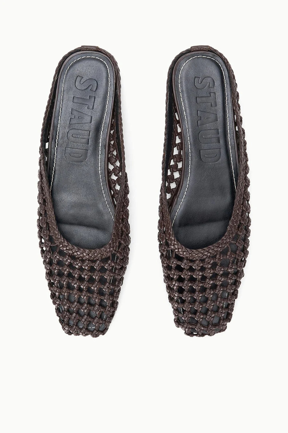 Staud Shoe Otto Hand-Knotted Mule, Espresso Soho-Boutique