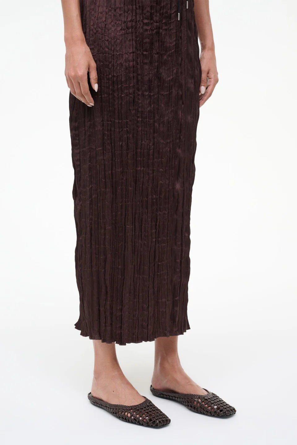 Staud Shoe Otto Hand-Knotted Mule, Espresso Soho-Boutique