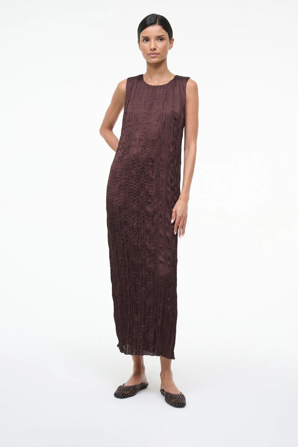 Staud Shoe Otto Hand-Knotted Mule, Espresso Soho-Boutique