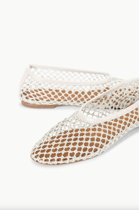 Staud Shoes Alba Ballet Flat, Paper Netting Soho-Boutique