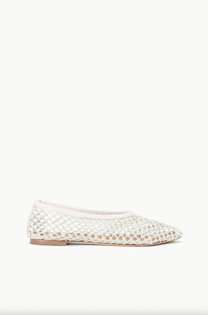 Staud Shoes Alba Ballet Flat, Paper Netting Soho-Boutique