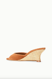Staud Shoes Brigitte Wedge, Tabac/Natural Soho-Boutique