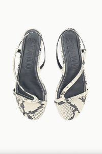 Staud Shoes Louden Sandal, White Snake Soho-Boutique