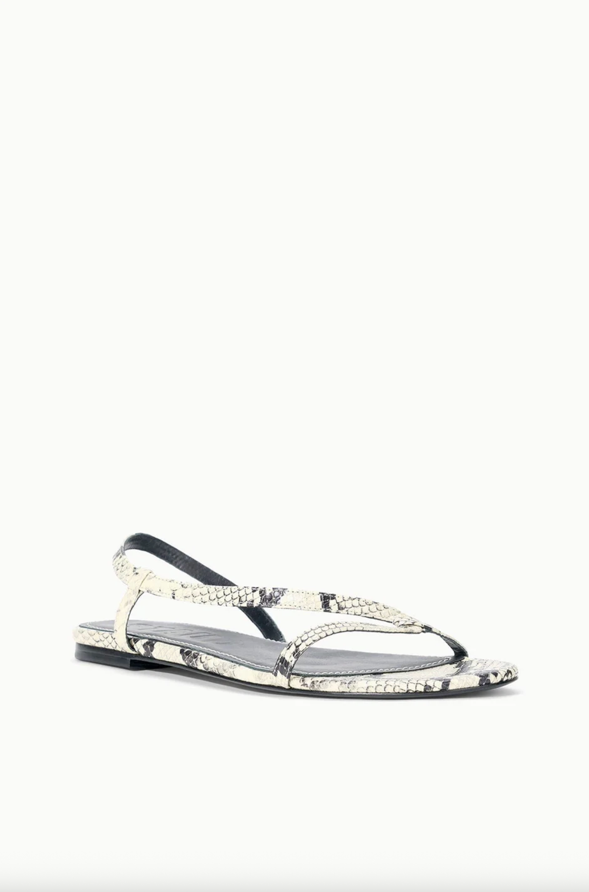 Staud Shoes Louden Sandal, White Snake Soho-Boutique