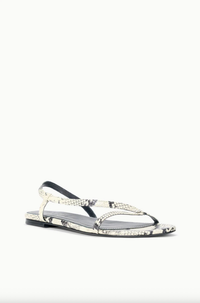 Staud Shoes Louden Sandal, White Snake Soho-Boutique