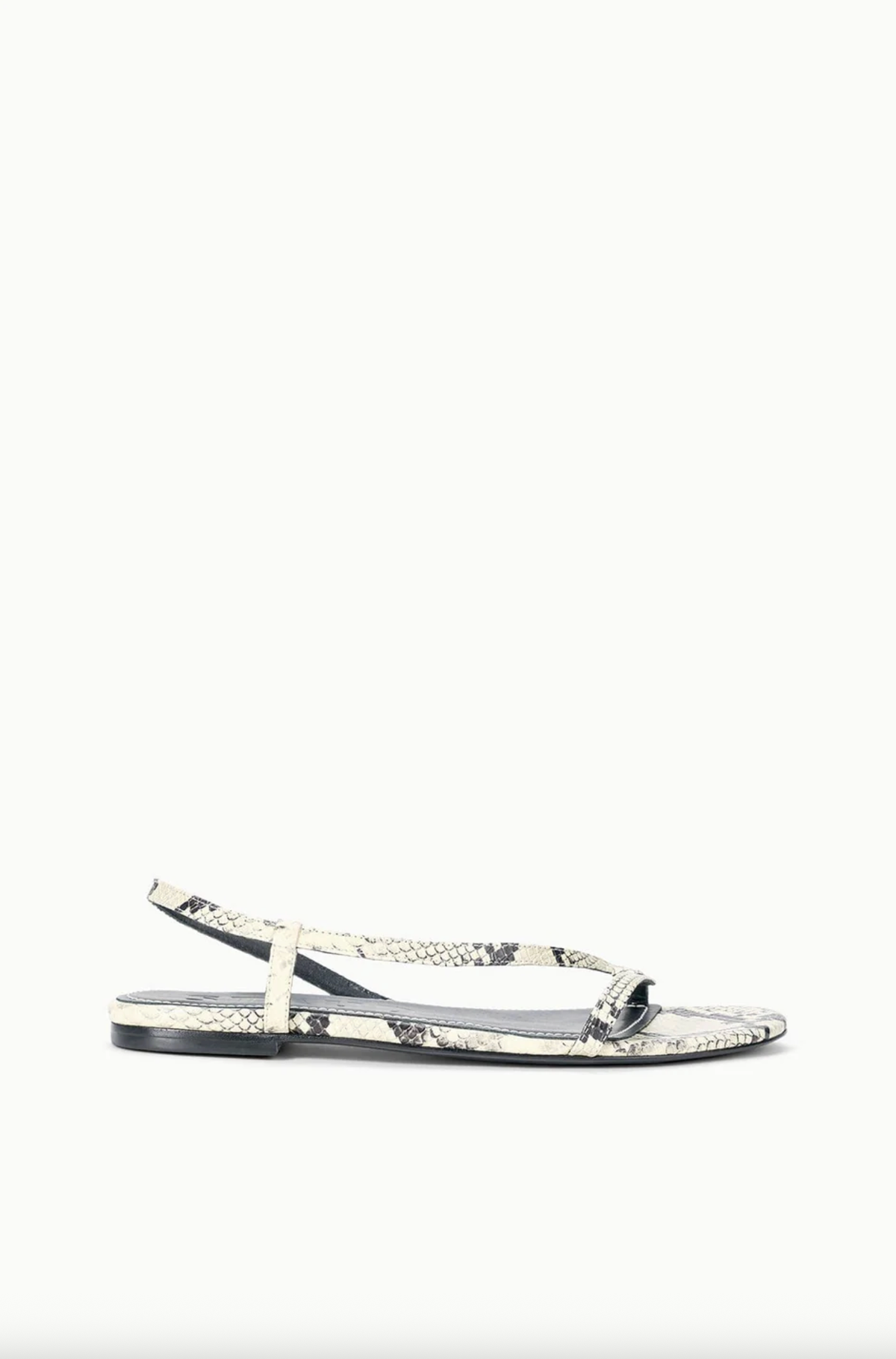 Staud Shoes Louden Sandal, White Snake Soho-Boutique