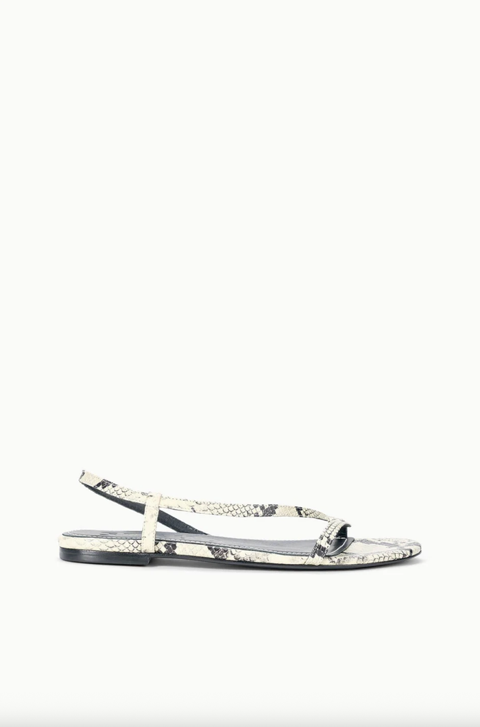 Staud Shoes Louden Sandal, White Snake Soho-Boutique