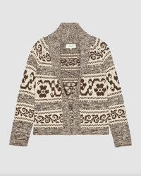The Great Cardigan The Nordic Flower Lodge Cardigan, Marled Chestnut Soho-Boutique