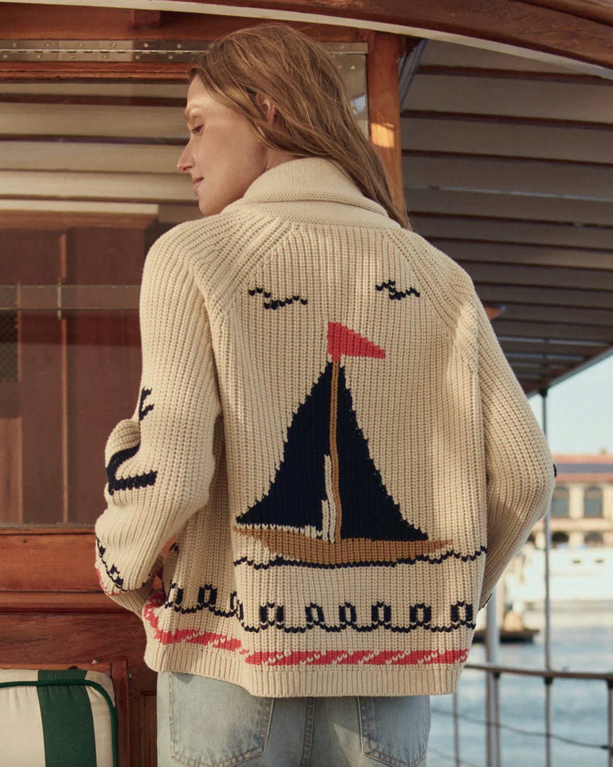 The Great Cardigan The Sailboat Lodge Cardigan, Cream Soho-Boutique