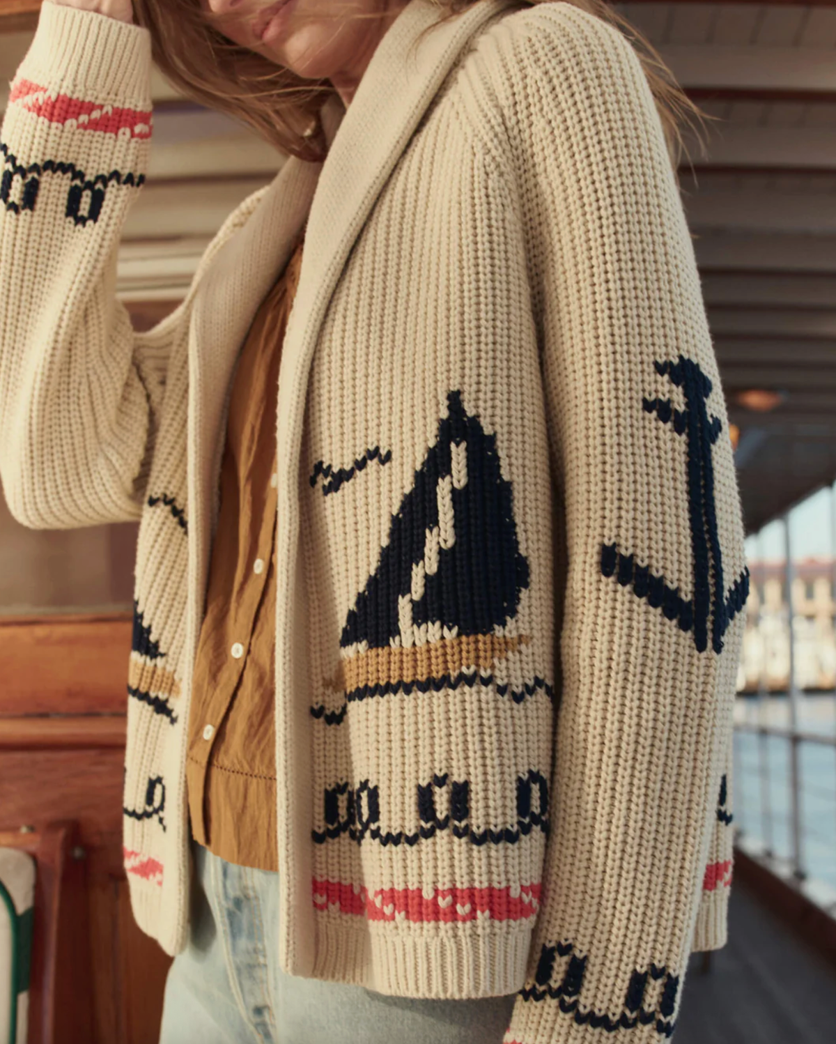 The Great Cardigan The Sailboat Lodge Cardigan, Cream Soho-Boutique