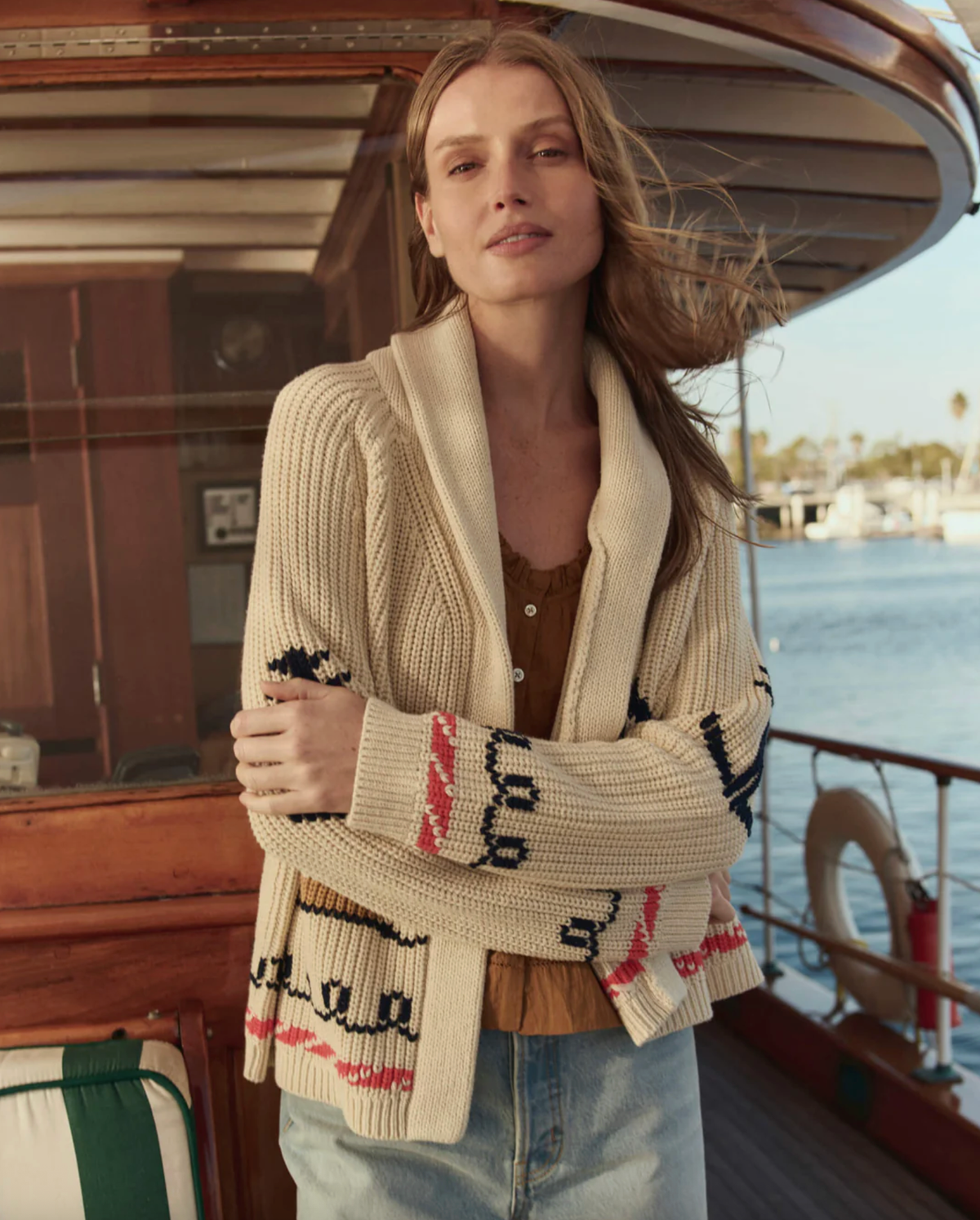 The Great Cardigan The Sailboat Lodge Cardigan, Cream Soho-Boutique