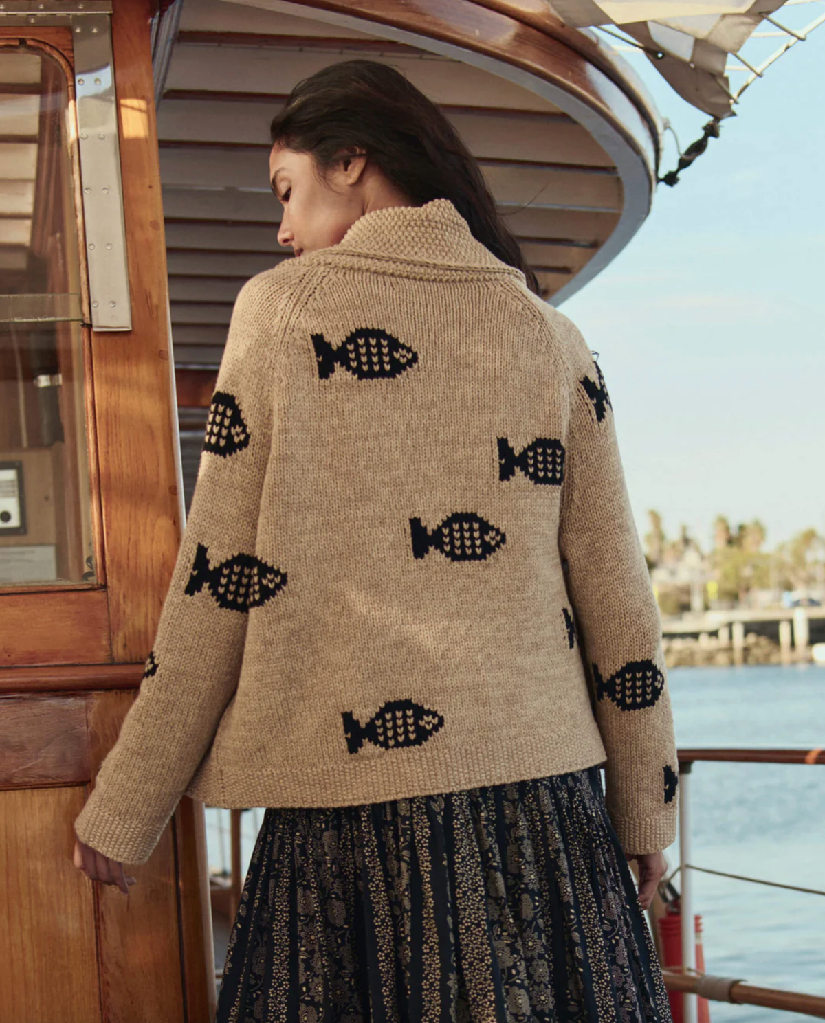The Great Cardigan The Swimming Fish Lodge Cardigan, Natural Soho-Boutique