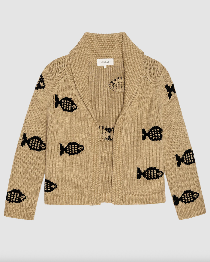 The Great Cardigan The Swimming Fish Lodge Cardigan, Natural Soho-Boutique