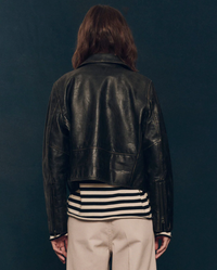The Great Jacket The Perfect Leather Jacket, Worn Black Soho-Boutique