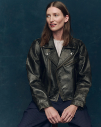 The Great Jacket The Perfect Leather Jacket, Worn Black Soho-Boutique