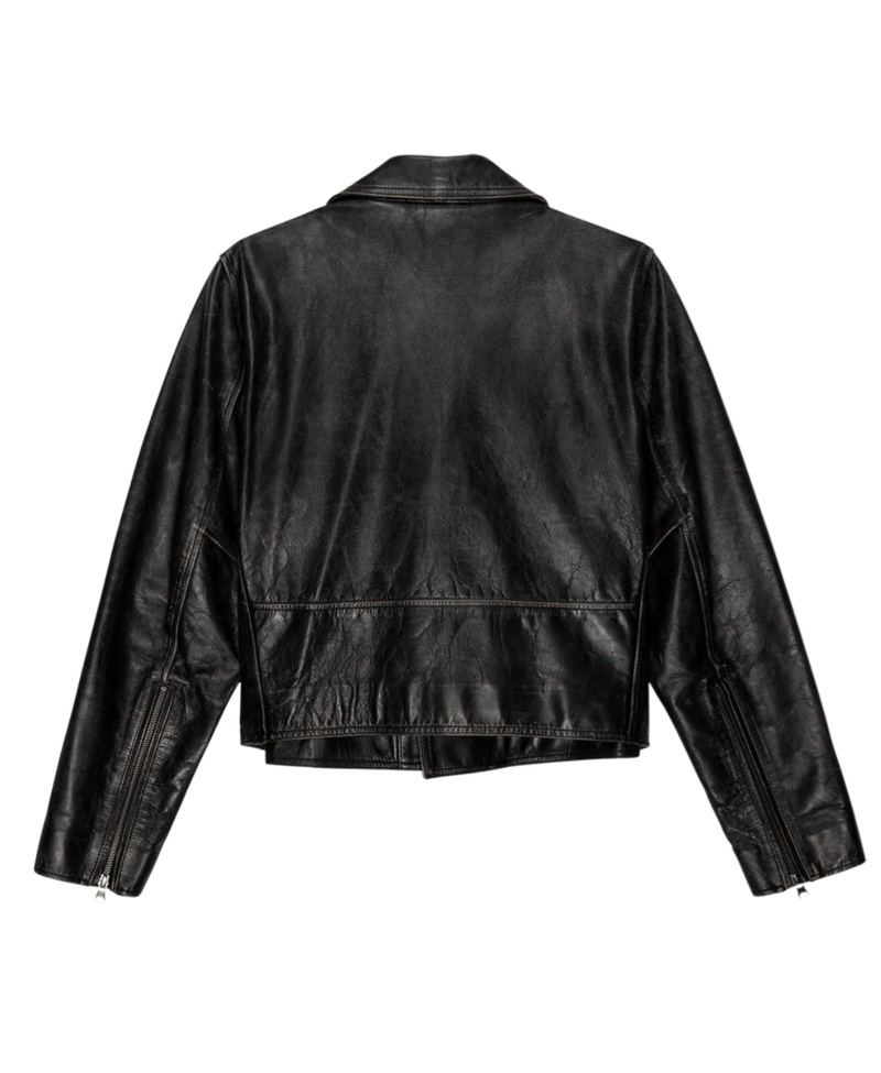 The Great Jacket The Perfect Leather Jacket, Worn Black Soho-Boutique