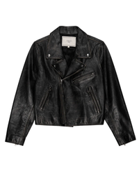 The Great Jacket The Perfect Leather Jacket, Worn Black Soho-Boutique