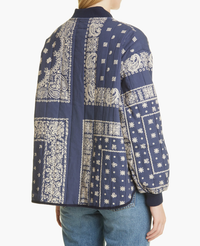 The Great Jacket The Quilted Bomber, Navy Bandana Soho-Boutique