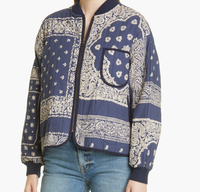 The Great Jacket The Quilted Bomber, Navy Bandana Soho-Boutique