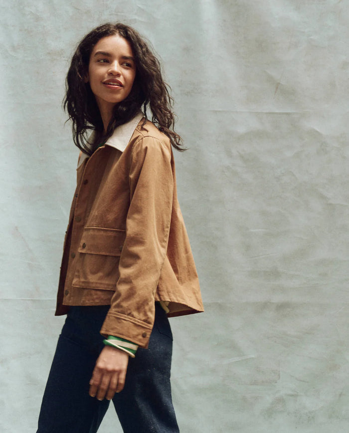 The Great Jacket The Waxed Swingy Jacket, Walnut Soho-Boutique
