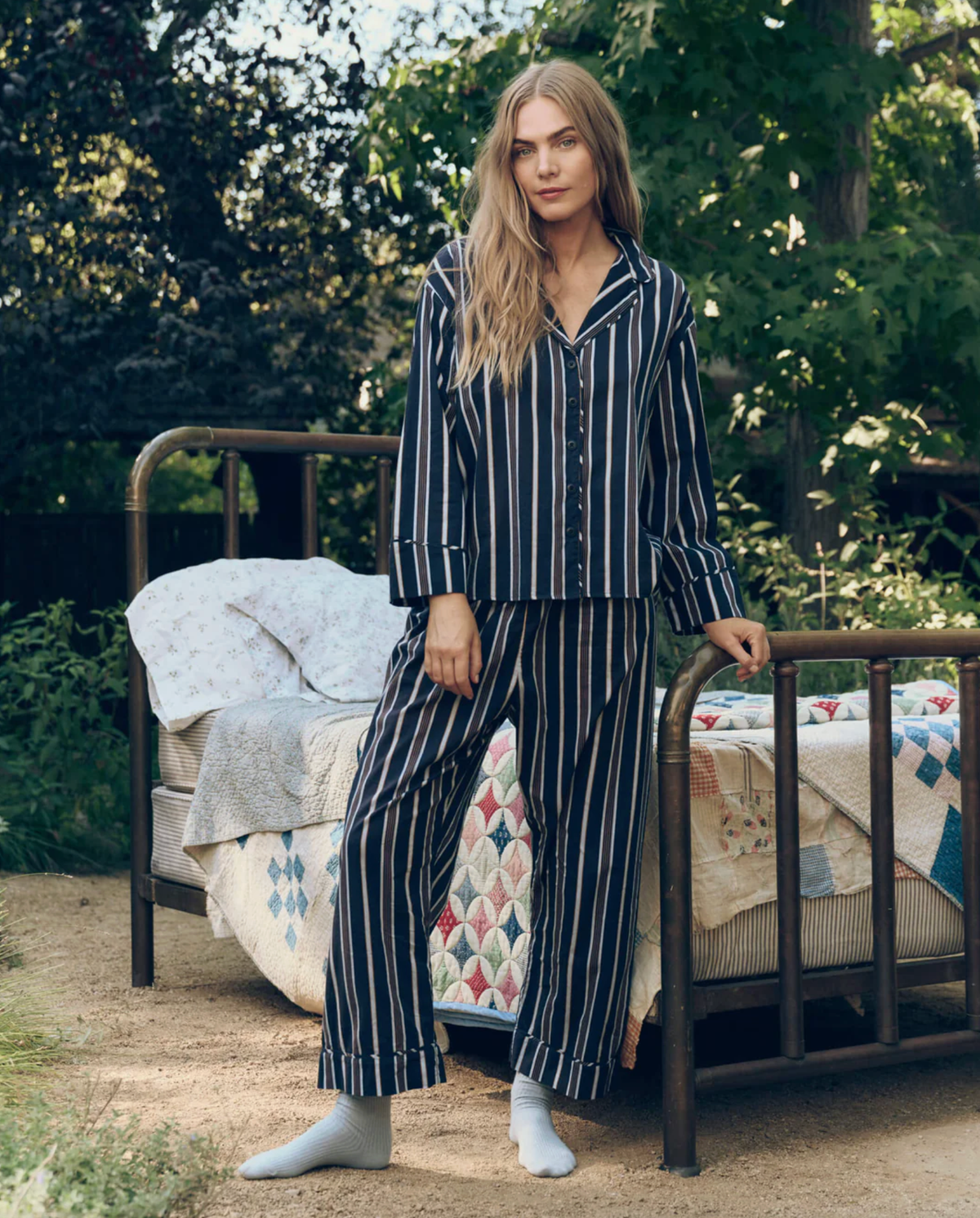 The Great Pajamas The Easy Sleep Pant, Coastline Stripe Soho-Boutique