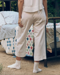 The Great Pajamas The Eyelet Easy Sleep Pant, True White Soho-Boutique