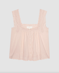 The Great Pajamas The Eyelet Tank, Washed Rose Soho-Boutique