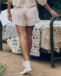 The Great Pajamas The Eyelet Tap Short, True White Soho-Boutique