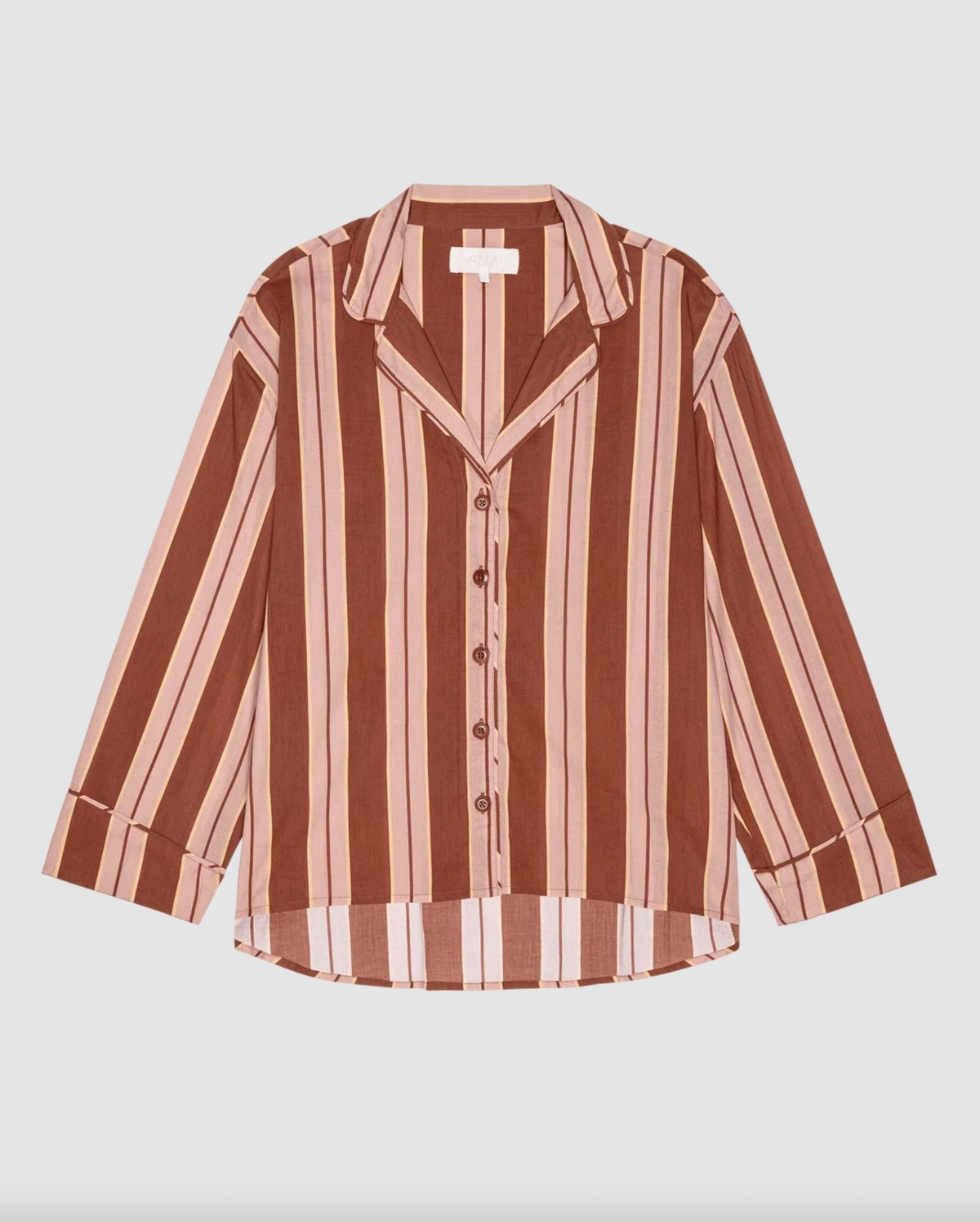 The Great Pajamas The Pajama Shirt, Ganache Stripe Soho-Boutique