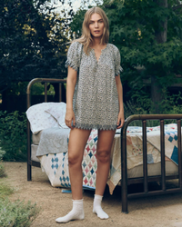 The Great Pajamas The Smocked Sleep Eyelet Dress, Bluebell Ditsy Soho-Boutique