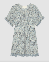 The Great Pajamas The Smocked Sleep Eyelet Dress, Bluebell Ditsy Soho-Boutique