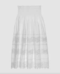 The Great Skirt Rosette Crochet Canary Skirt, Cream Soho-Boutique