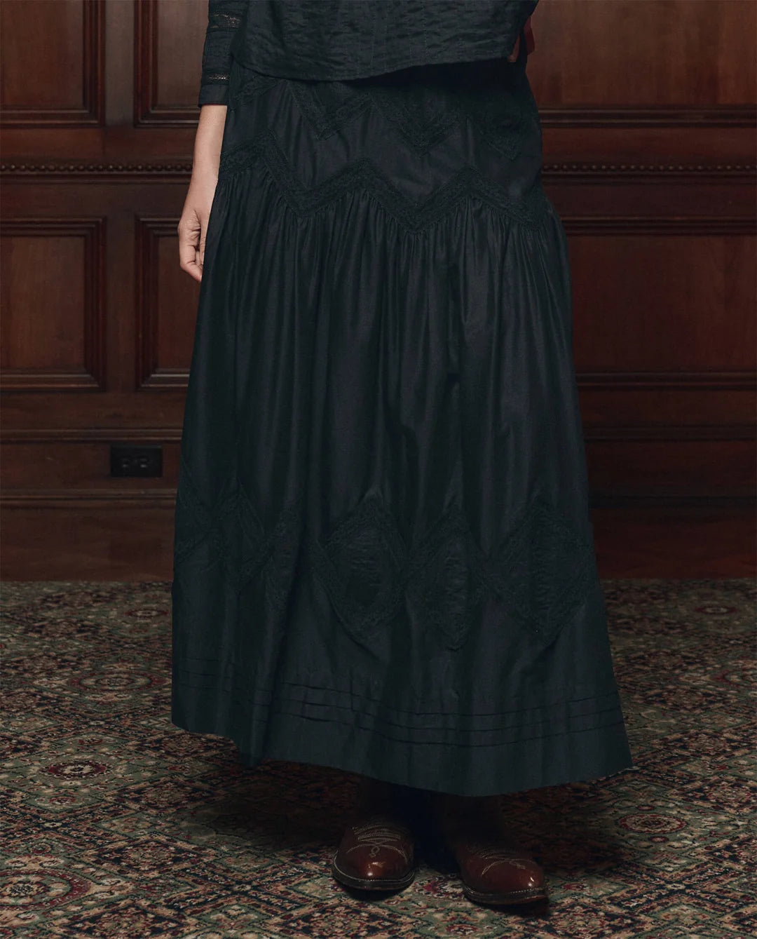 The Great Skirt The Lattice Lace Victorian Skirt, Black Soho-Boutique