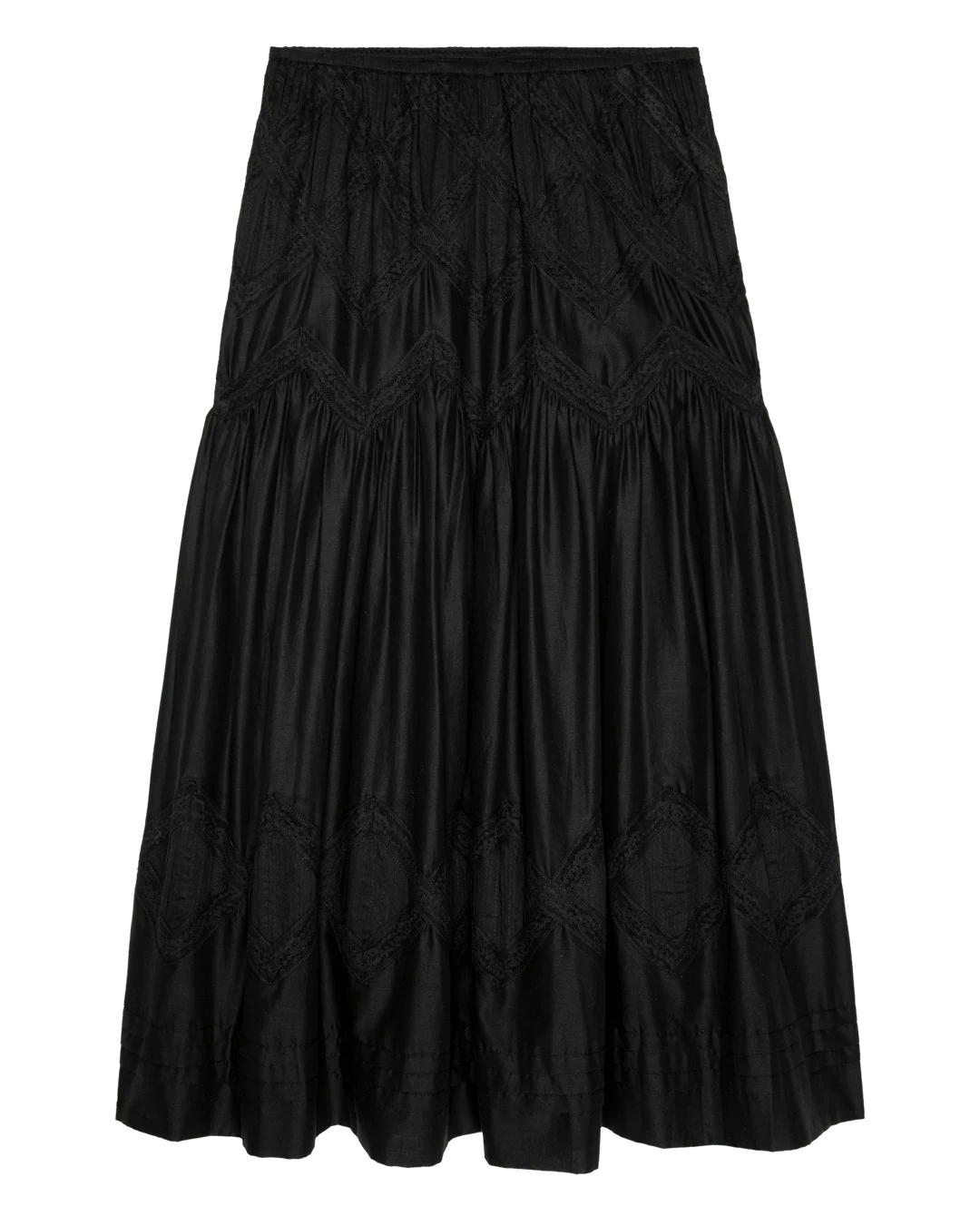 The Great Skirt The Lattice Lace Victorian Skirt, Black Soho-Boutique