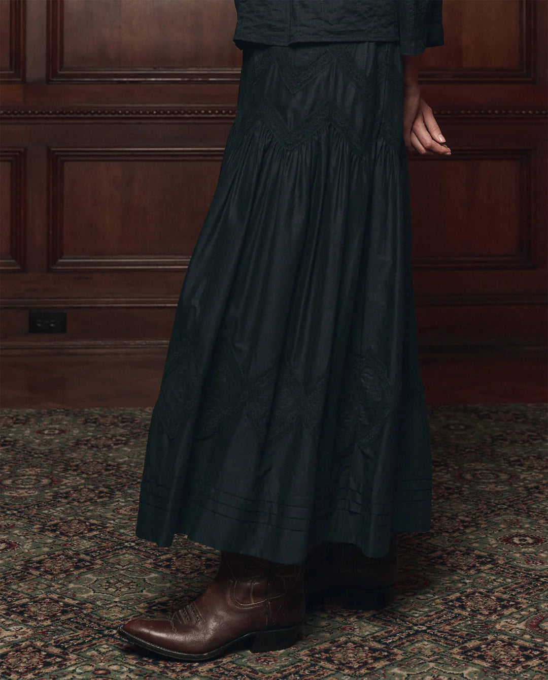 The Great Skirt The Lattice Lace Victorian Skirt, Black Soho-Boutique